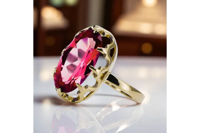 Ring Ruby 14K Yellow gold Vintage vrc253y